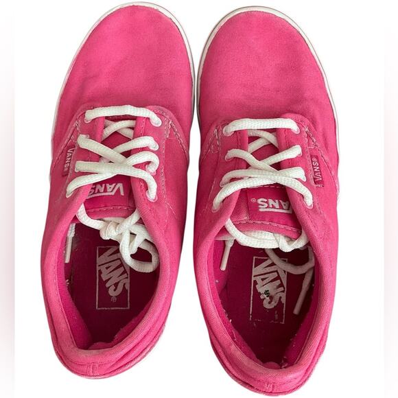 Vans Girls Canvas Shoes Vibrant Pink Sneakers Size 2 - Picture 6 of 9